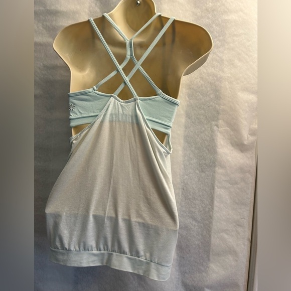 Athleta spaghetti strappy racerback tank top w/built in bra Sz-XXS. B9 - Picture 2 of 10